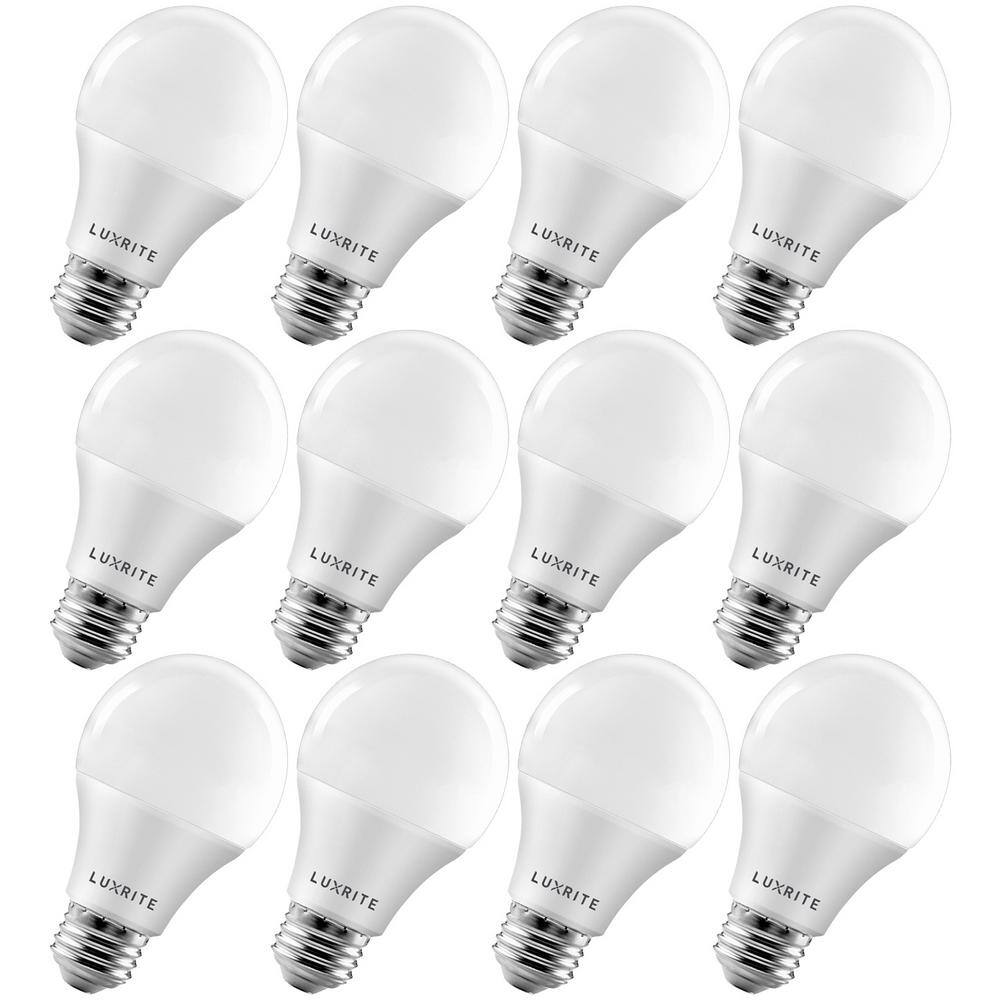 60-Watt Equivalent A19 Dimmable LED Light Bulb Enclosed Fixture Rated 2700K Soft White (12-Pack) price history on PriceWatchPro