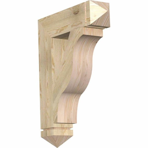 Ekena Millwork 6 in. x 34 in. x 26 in. Douglas Fir Funston Arts and Crafts Rough Sawn Bracket