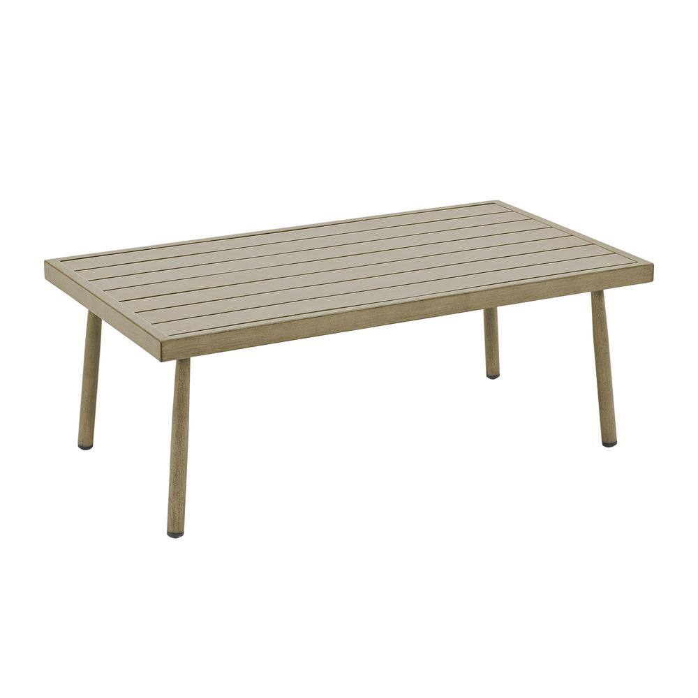 SleekLine 1-Piece Brown Aluminum Patio Coffee Table price history on PriceWatchPro