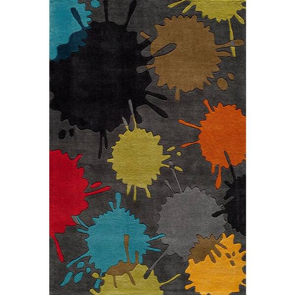 Momeni Young Buck Collection Grey 5 ft. x 7 ft. Area Rug