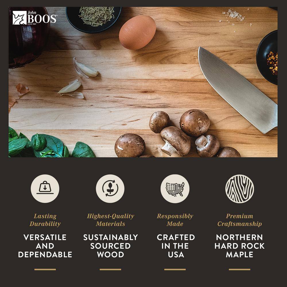 Maple Wood Reversible Cutting Board with Hand Grips