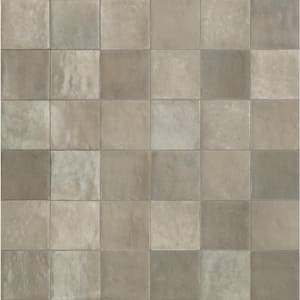 Zellige Argilla 4 in. x 4 in. Glazed Ceramic Wall Sample Tile