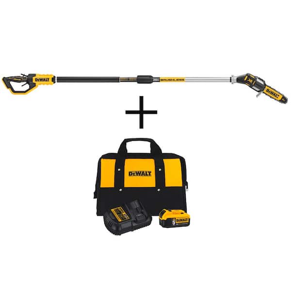 DEWALT 20V MAX 8in. Cordless Battery Powered Pole Saw Kit with (1) 5Ah Battery, Charger & Bag
