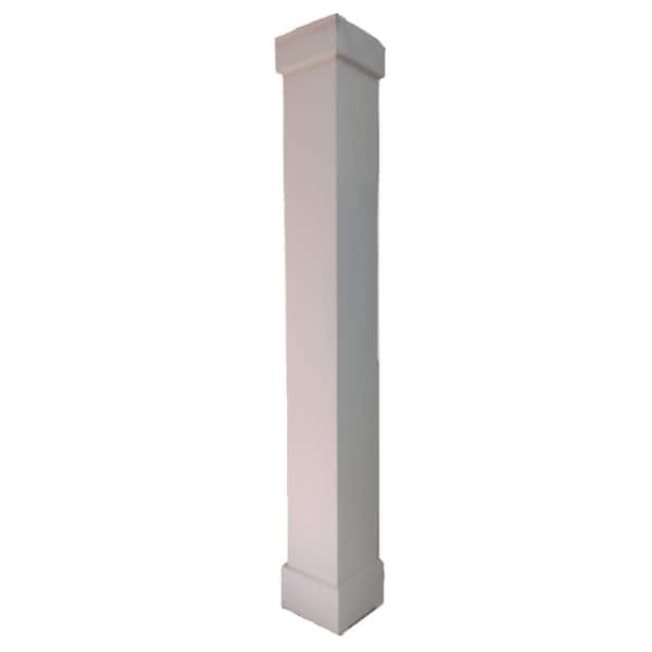 Unbranded 12 in. x 6 ft. Premium Square PVC Column Wrap Kit-Modern Series
