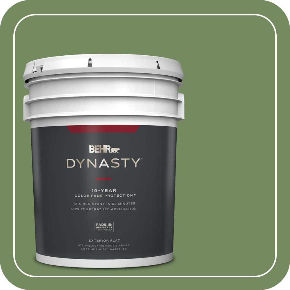 BEHR DYNASTY 5 gal. #M380-6 Fern Canopy Flat Exterior Stain-Blocking ...