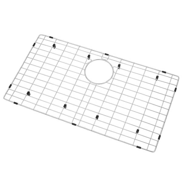 28.5 in. L x 15.5 in. W Stainless Steel Kitchen Sinks Grid, Sink Protectors with Rear Drain Hole for Sink Bowl