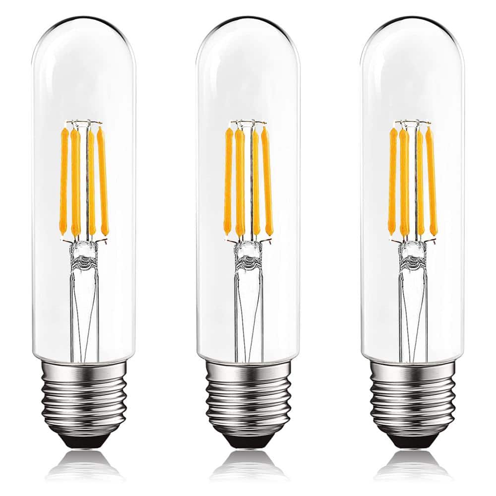 LUXRITE 60-Watt, 5-Watt Equivalent T10 Dimmable Edison LED Light Bulbs UL Listed 2700K Warm White (3-Pack) -  LR21626-3PK