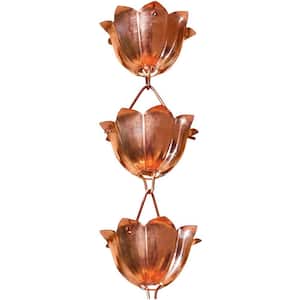 8.5 ft. Monarch Pure Copper Lotus Rain Chain