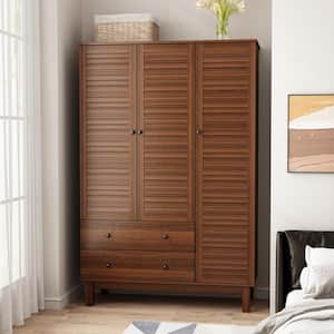 Brown Monogram, Wood and Canvas Malles Amoires Wardrobe
