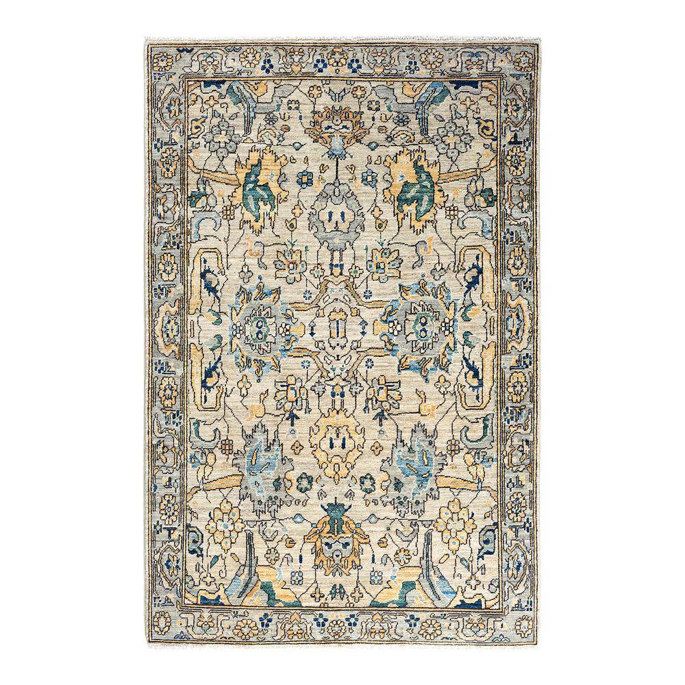 Serapi Light Gray 4 ft. x 6 ft. Tribal Wool Indoor Area Rug price history on PriceWatchPro