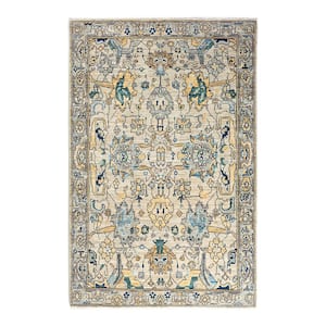 Serapi Light Gray 4 ft. x 6 ft. Tribal Wool Indoor Area Rug