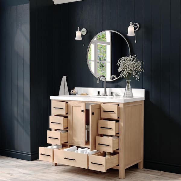 ARIEL Cambridge 42 in. Single Sink Freestanding Bathroom Vanity in