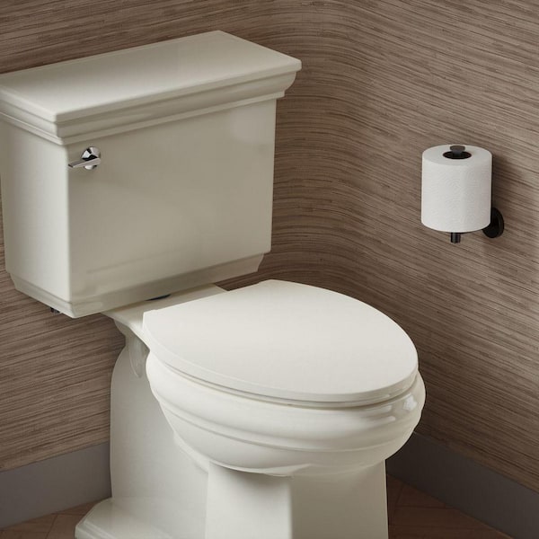Glenbury Elongated Readylatch Quiet-Close Toilet Seat in Biscuit