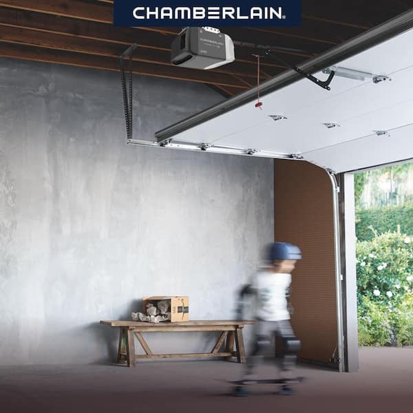 1/2 HP Smart Chain Drive Garage Door Opener with Battery Backup