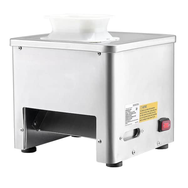 VEVOR Meat Cutter Machine, 550 W Meat Slicer, 350 lb. /h Commercial Cutter, Stainless Steel, 2.5-10 mm Thickness in Silver