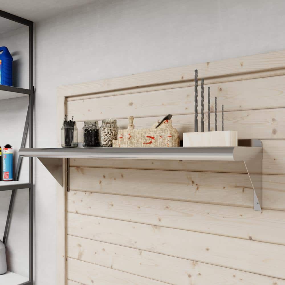 36" Stainless Steel Wall Shelf with Brackets
