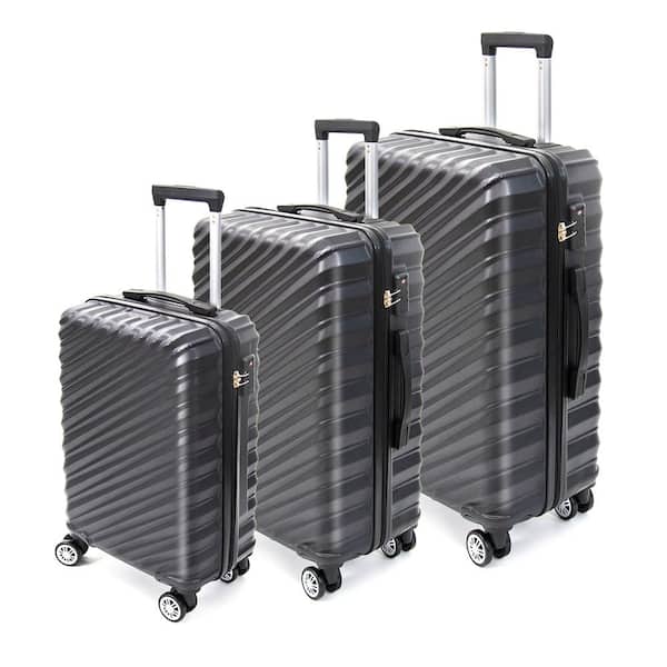 Unbranded Luggage Expandable Suitcase ABS 3-Piece Set with TSA Lock Spinner Carry on 20 in. 24 in. 28 in.