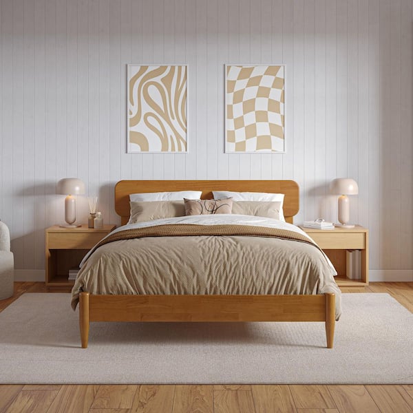 AFI Florence Light Toffee Natural Bronze Solid Wood Frame Full Low