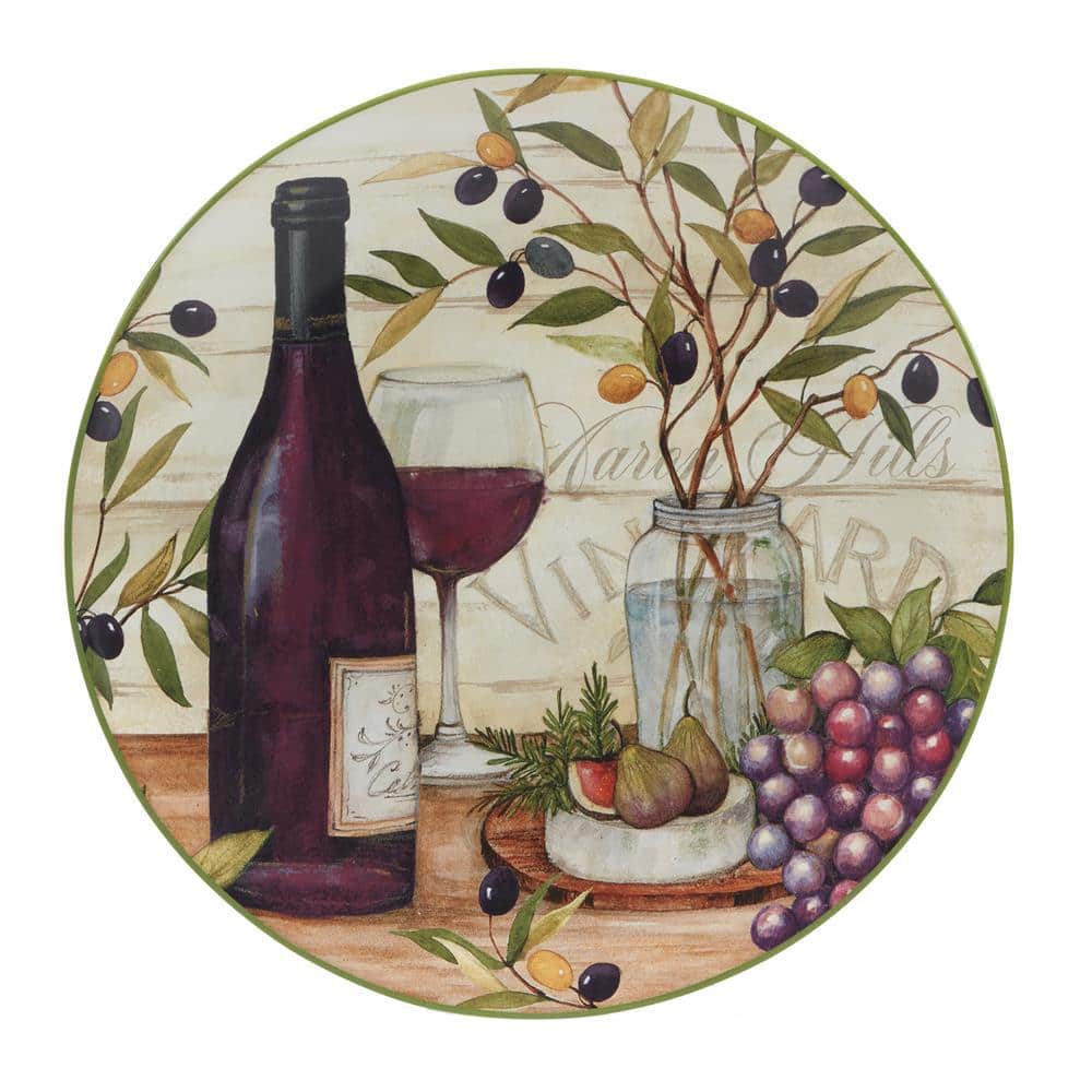 Meadow Brook Vineyard Ceramic Dinner Plates Set of 4
