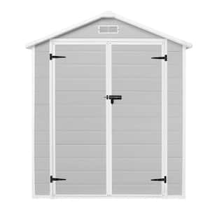 6 ft. W x 4.4 ft. D All-Weather Outdoor Plastic Storage Shed with Reinforced Floor and Window(26 sq. ft.)