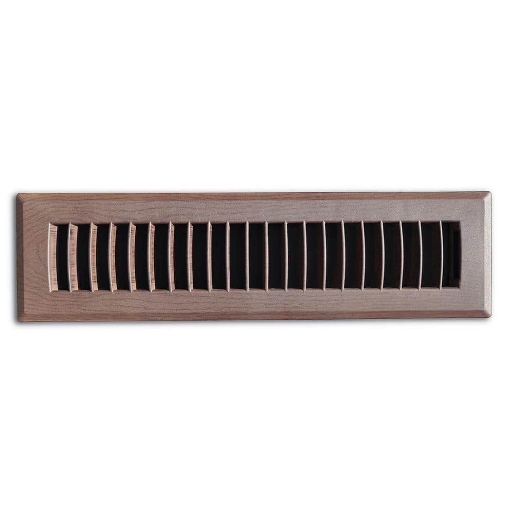 Faux Wood 2 in. x 12 in. Plastic Floor Register in Mahogany Grain price history on PriceWatchPro