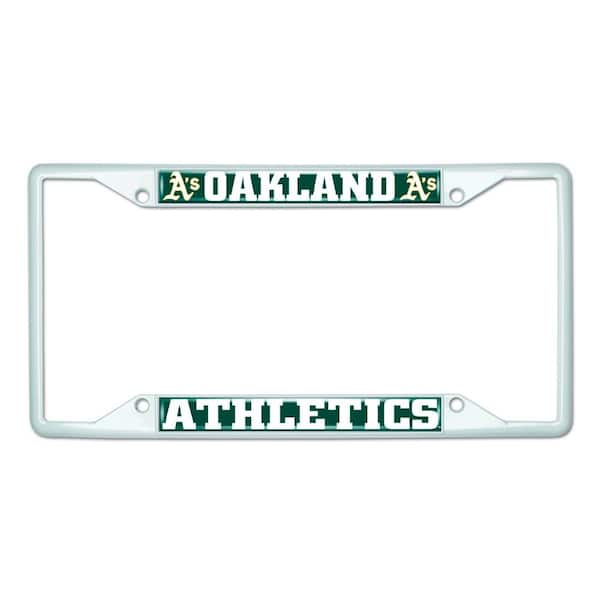 FANMATS Universal Fit MLB - Oakland Athletics License Plate Frame - White