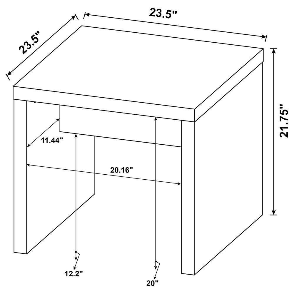 Rustic Brown Mango Wood Square End Table