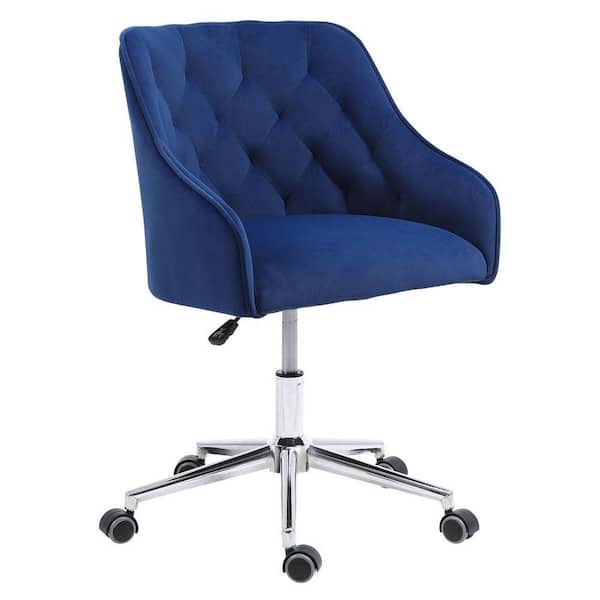 Standard Blue Fabric Task Chair with Arms with Adjustable Height