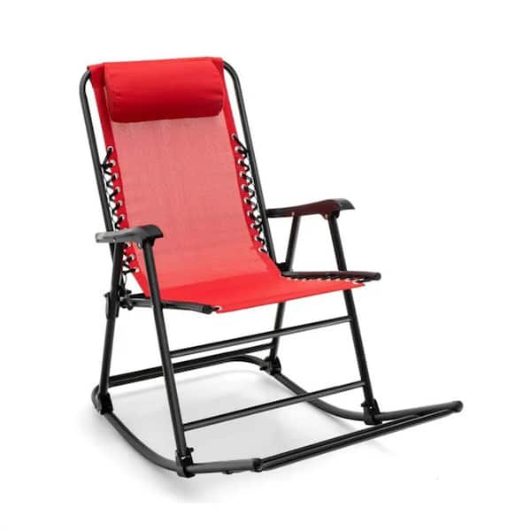 Cubilan Red Metal Outdoor Rocking Chair