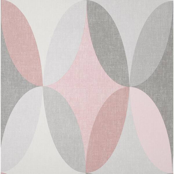 Fine Decor Kirby Pink Oval Geo Non-Pasted Vinyl Wallpaper M1638 - The Home  Depot