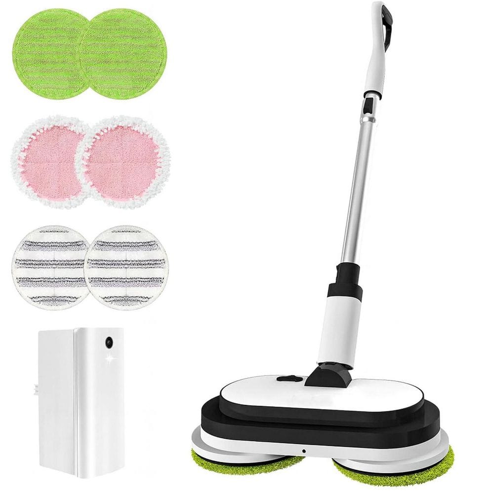 Cordless Multi-Surface Floor Cleaner in White with Dual Motor Spin, LED Headlight, Water Sprayer, 1 Piece price history on PriceWatchPro
