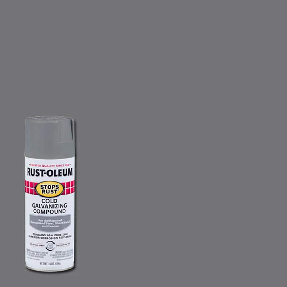Rust-Oleum Stops Rust 16 oz. Flat Gray Cold Galvanizing Compound Spray ...
