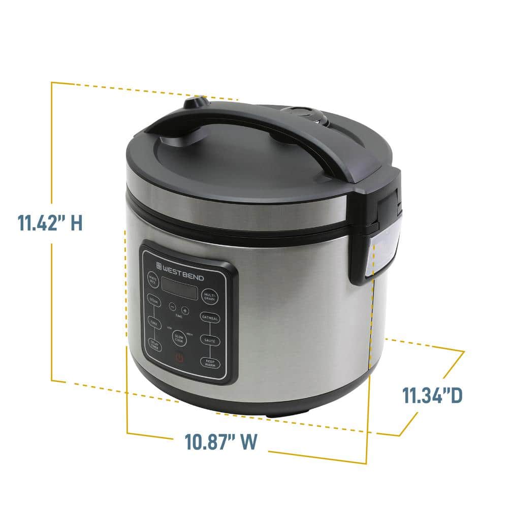 20 Cup Stainless Steel Multi-Function Electric Rice Cooker with Steamer