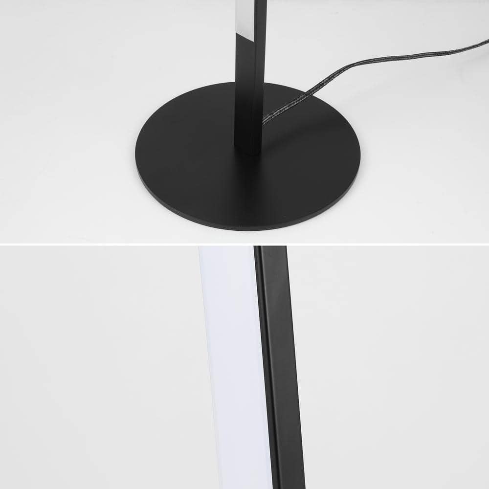Malthe 71" Black Aluminum/Iron Arc LED Floor Lamp