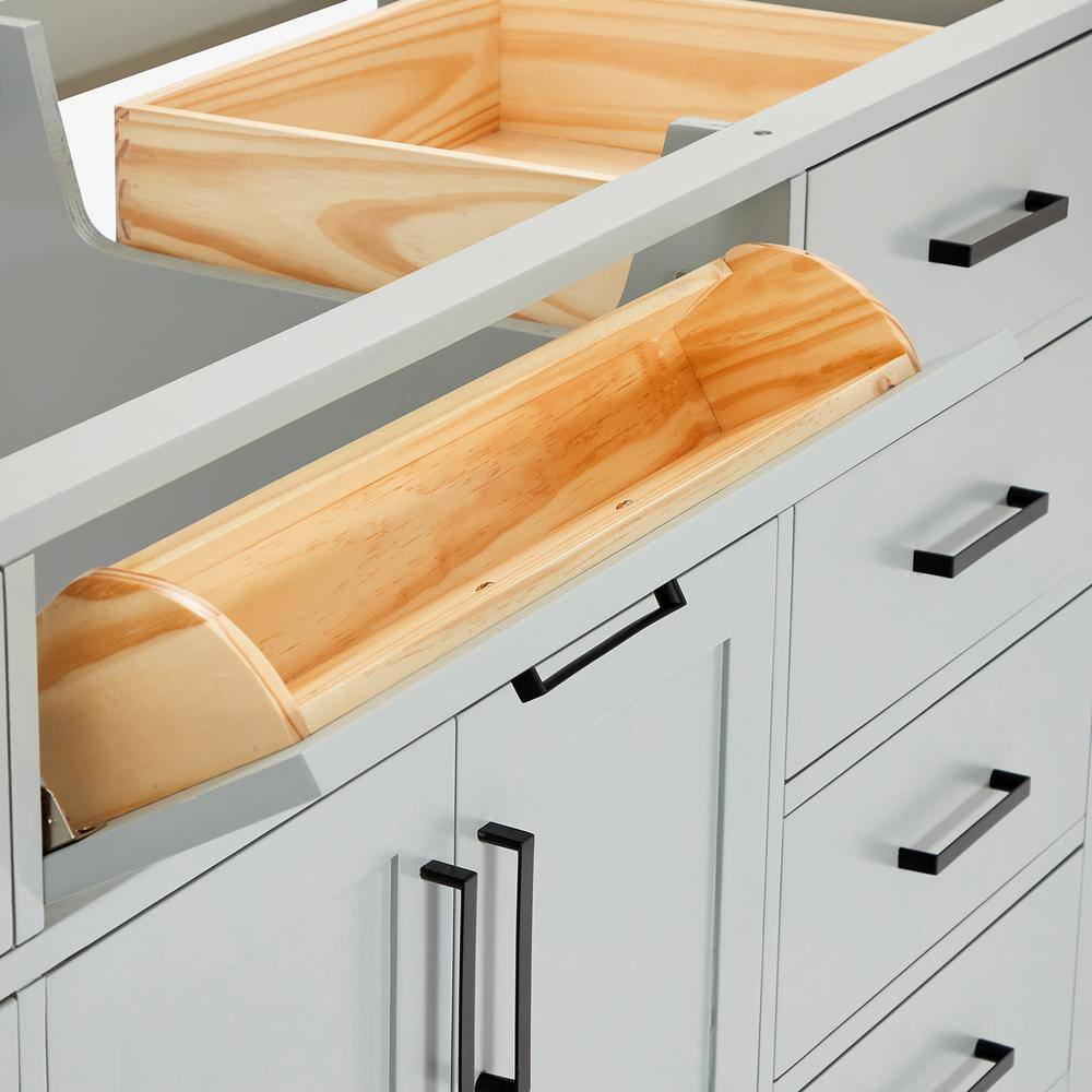 Hepburn 66" Gray Pine Single Freestanding Vanity Base