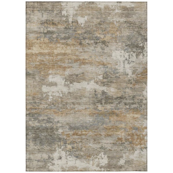 Chantille Machine Washable Indoor/Outdoor Abstract ACN2810 Khaki 10 ft. x 14 ft. Area Rug