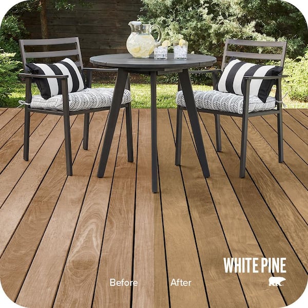 1 qt. #ST-257 White Pine Semi-Transparent Waterproofing Exterior Wood Stain and Sealer