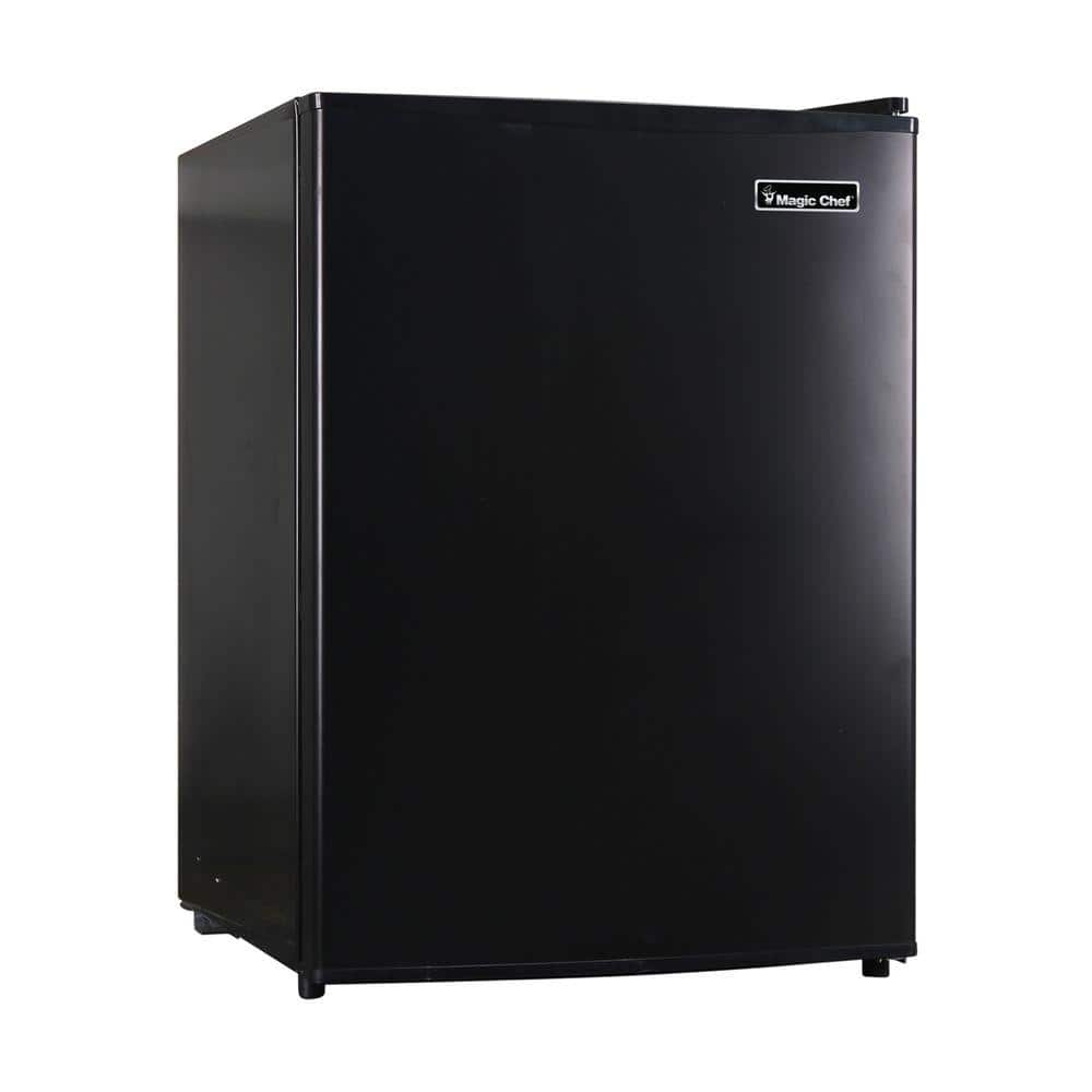 Compact Black Freestanding Smart Refrigerator with Reversible Door