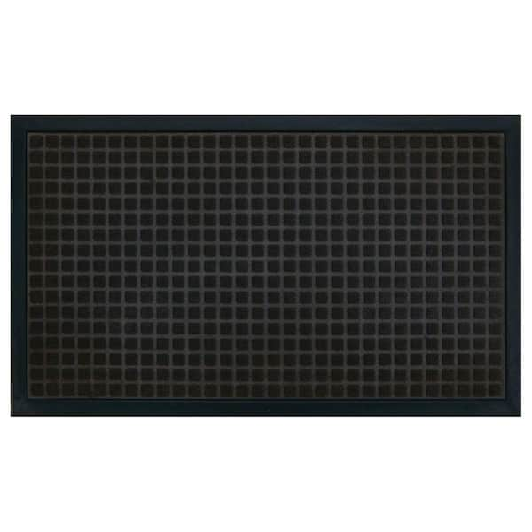 TrafficMaster Needlepunch Black 18 in. x 30 in. Floor Guard Door Mat