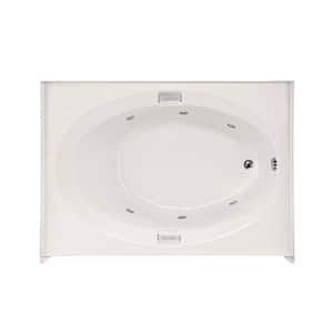Sonoma 60 in. Acrylic Right Hand Drain Oval Alcove Whirlpool Bathtub in White