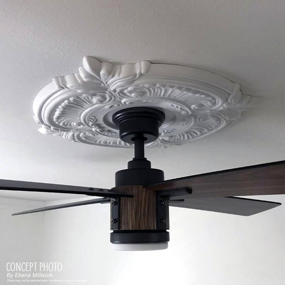 10-Inch White Traditional Thermoformed PVC Ceiling Medallion