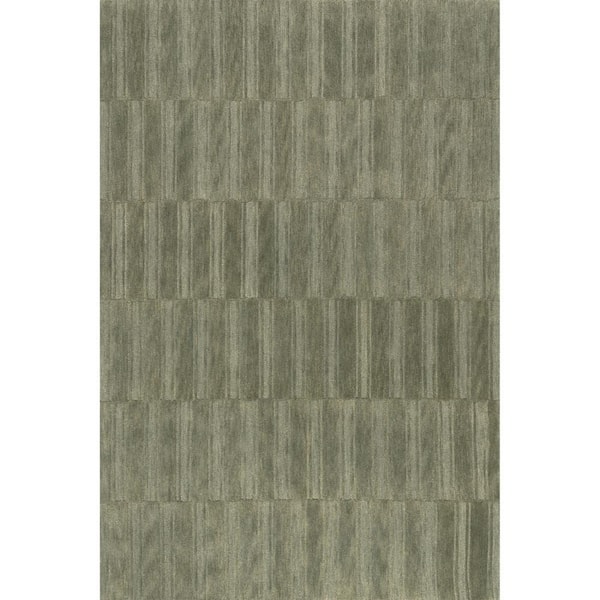 RUGS USA Starke Checked Wool Olive 5 ft. x 8 ft. Indoor/Outdoor Patio Rug