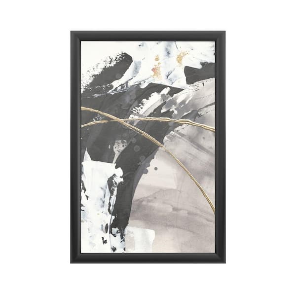 Gold Feathers III on Grey Poster Print by Chris Paschke - Item
