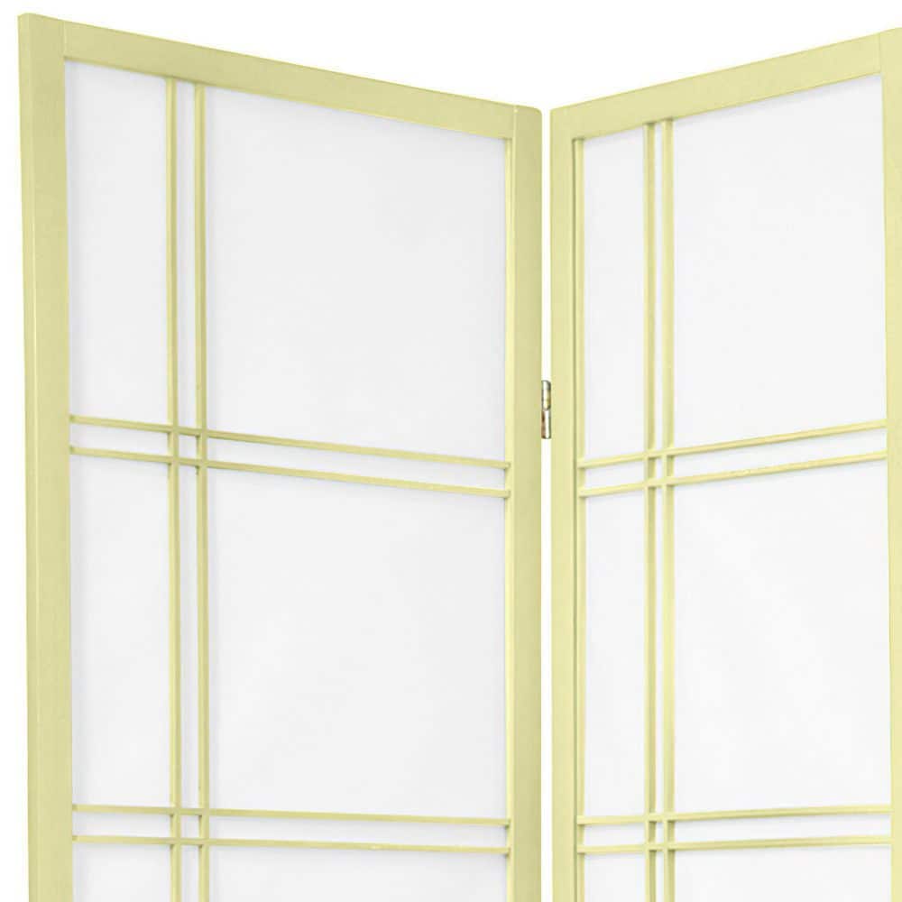 Ivory Shoji Rice Paper 3-Panel Folding Room Divider