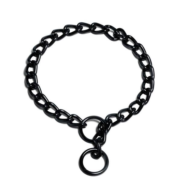 Platinum Pets 20 in. x 3 mm Coated Steel Chain Training Collar in Black