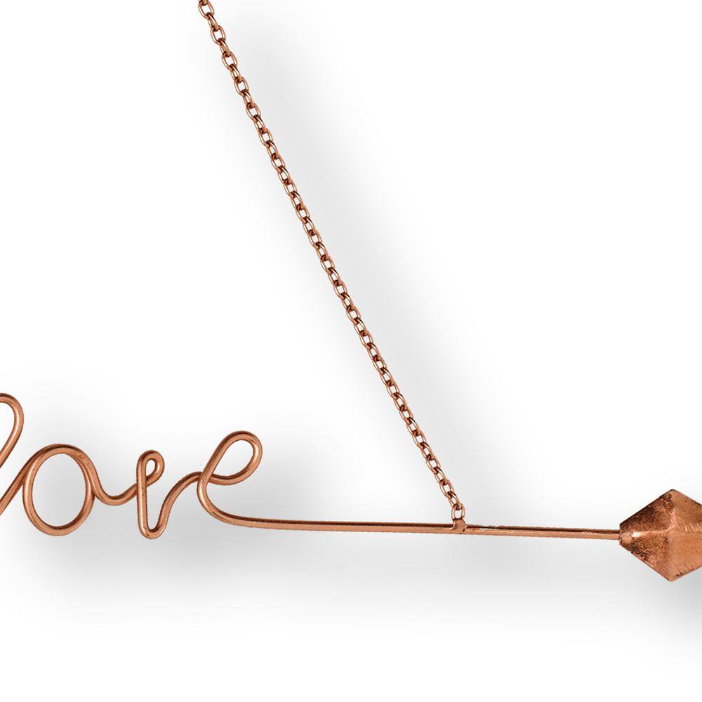 Rose Gold Love Story Metal Wall Art for Bedroom