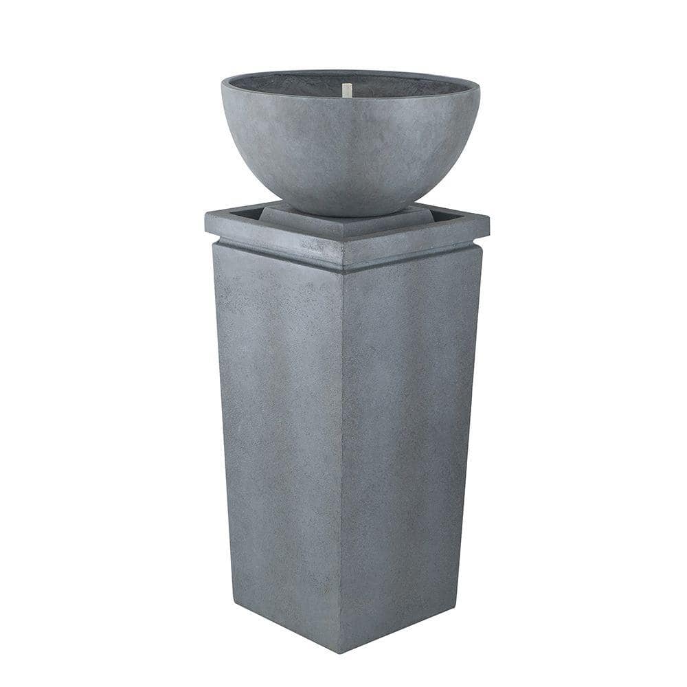 Afoxsos 45 in. Outdoor Zen Bowl Fountain Relaxing Polyresin Water ...