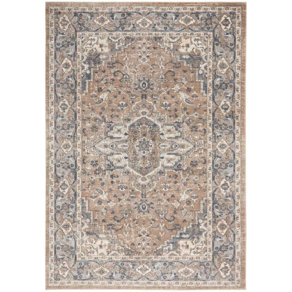 Concerto Beige/Gray 5 ft. x 7 ft. Persian Vintage Area Rug