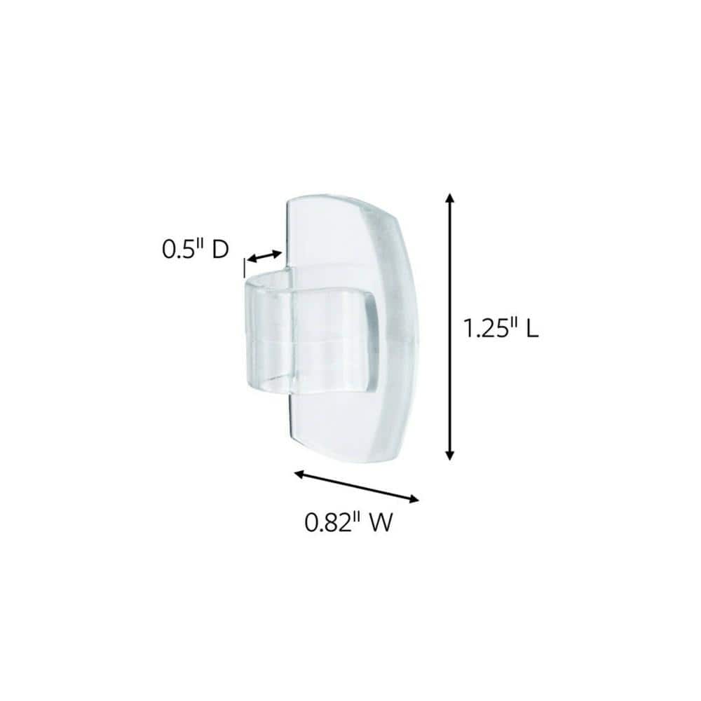Small Clear Plastic Outdoor Light Clips with Foam Strips - 16 Pack