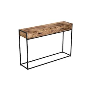 Safdie and Co. 48 in. Reclaimed Wood Rectangle Wood Console Table with Drawers